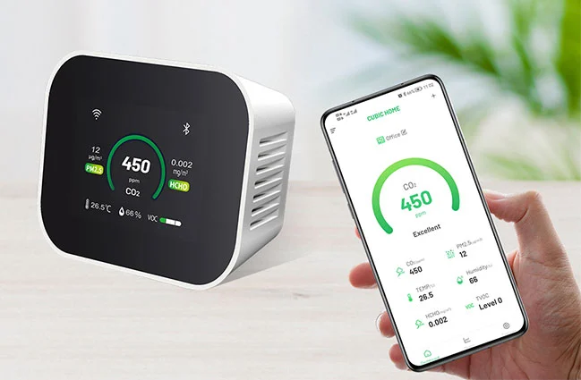 Comunicación del monitor de calidad del aire de escritorio AM7000