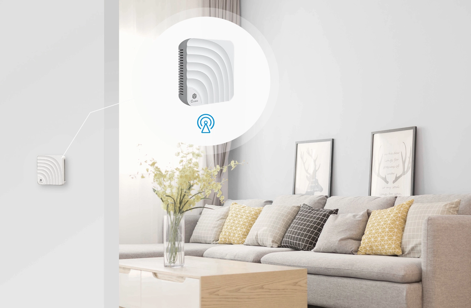 Comunicación de montaje en pared CO2 Monitor AM6208W