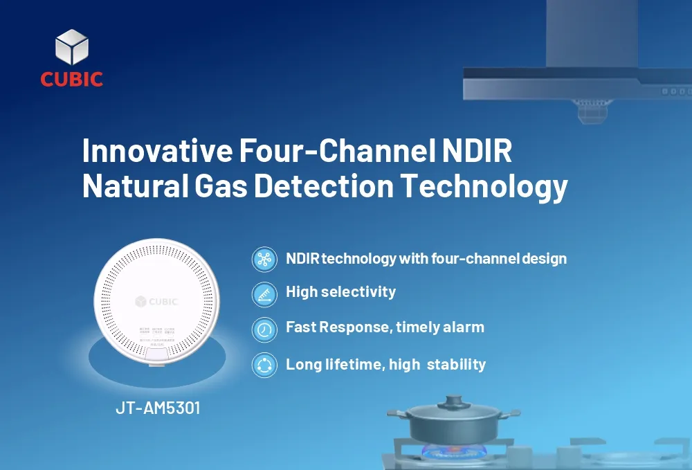 Soluciones de detección de gas natural NDIR innovadoras cúbicas para aplicaciones residenciales y comerciales